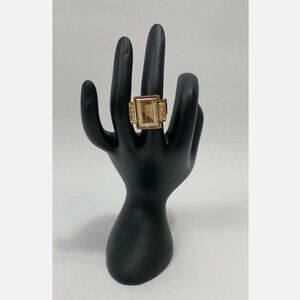 Judith Leiber Square Ring Women's Size 6.5 Gold